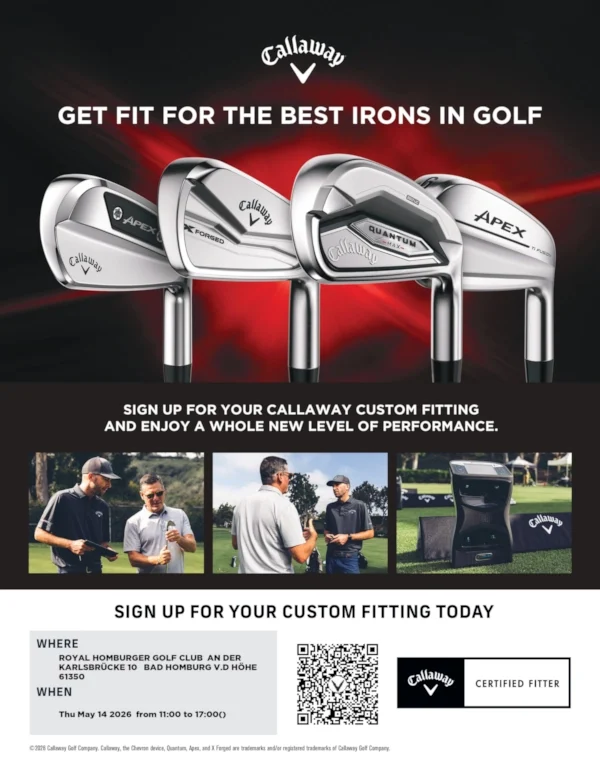 CALLAWAY GOLF Demo- und Fitting-Tag in Bad Homburg am 14. Mai 2026 von 11 bis 17 Uhr | GOLFKIDS.FUN ist dabei CALLAWAY GOLF Demo- und Fitting-Tag in Bad Homburg am 14. Mai 2026 von 11 bis 17 Uhr | GOLFKIDS.FUN ist dabei